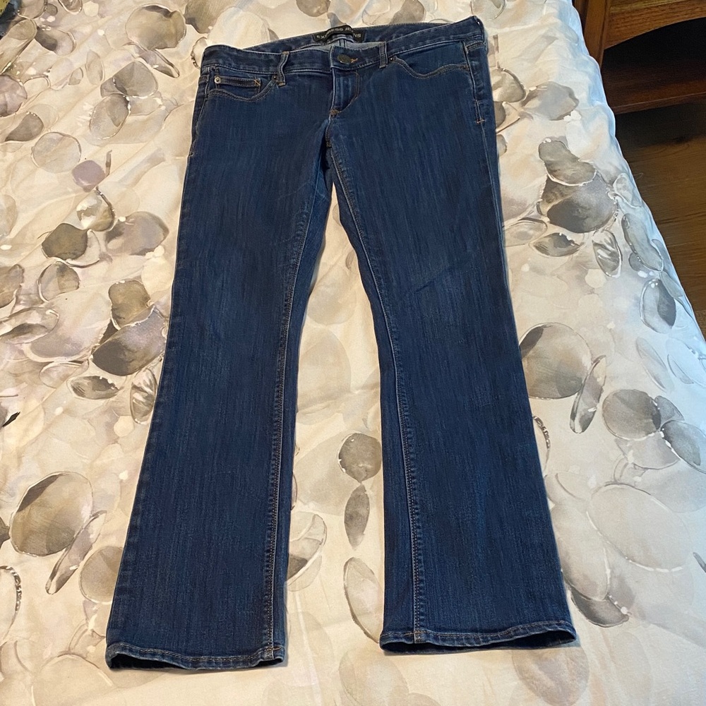 Express Women's Boot Cut Jeans in Deep Blue